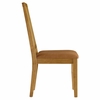Arlo Vegan Leather Upholstered Faux Rattan and Wood Dining Side Chairs Set of 2