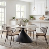 Armana Dining Table in White & Brown