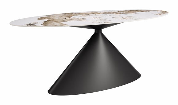 Armana Dining Table in White & Brown
