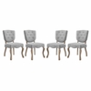 Array Dining Side Chair Set of 4 in Light Gray
