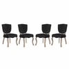 Array Dining Side Chair Set of 4 MID-3382 in Black