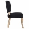 Array Vintage French Velvet Dining Side Chair in Black