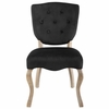 Array Vintage French Velvet Dining Side Chair in Black