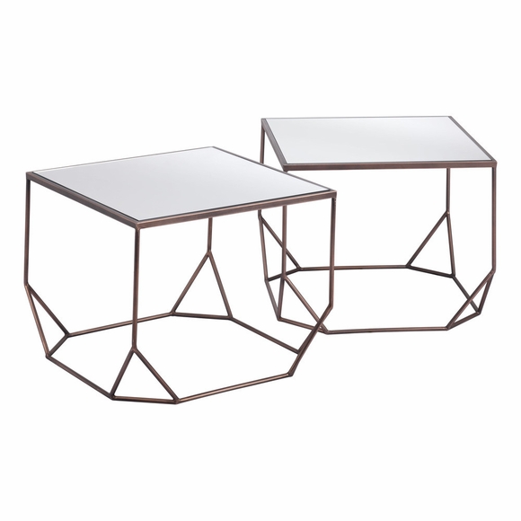 Arzon Coffee Table Set in Bronze