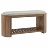 Ashby 45" Geometric Upholstered Bench in Natural Geometric