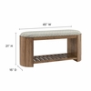 Ashby 45" Geometric Upholstered Bench in Natural Geometric