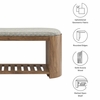 Ashby 45" Geometric Upholstered Bench in Natural Geometric