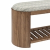 Ashby 45" Geometric Upholstered Bench in Natural Geometric