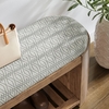 Ashby 45" Geometric Upholstered Bench in Natural Geometric