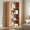 Aspect 74 Inch Curved 4 Tier Bookshelf in Natural