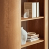 Aspect 74 Inch Curved 4 Tier Bookshelf in Natural