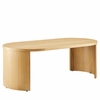 Aspect Oval Wood Coffee Table in Oak