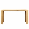 Aspect Oval Wood Entryway Console Table in Oak