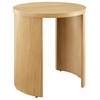 Aspect Round Wood End Table in Oak