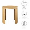 Aspect Round Wood End Table in Oak