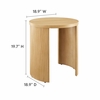 Aspect Round Wood End Table in Oak