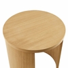 Aspect Round Wood End Table in Oak