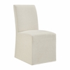 Aster Slub Weave Fabric Slipcovered Dining Chairs Set of 2