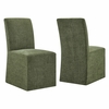 Aster Slub Weave Fabric Slipcovered Dining Chairs Set of 2