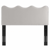 Athena Performance Velvet King/California King Headboard in Light Gray