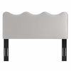 Athena Performance Velvet King/California King Headboard in Light Gray