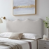 Athena Performance Velvet King/California King Headboard in Light Gray