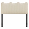 Athena Striped Fabric Upholstered King Size Headboard
