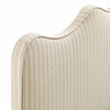 Athena Striped Fabric Upholstered King Size Headboard