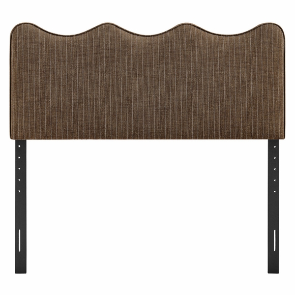 Athena Striped Fabric Upholstered King Size Headboard