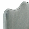 Athena Striped Fabric Upholstered Queen Size Headboard