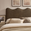 Athena Striped Fabric Upholstered Queen Size Headboard