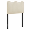 Athena Striped Fabric Upholstered Twin Size Headboard