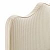 Athena Striped Fabric Upholstered Twin Size Headboard