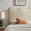 Athena Striped Fabric Upholstered Twin Size Headboard