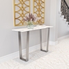 Atlas Console Table in White & Silver
