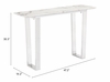 Atlas Console Table in White & Silver
