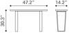 Atlas Console Table in White & Silver