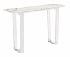 Atlas Console Table in White & Silver