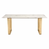 Atlas Dining Table in White & Gold