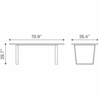 Atlas Dining Table in White & Gold