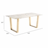 Atlas Dining Table in White & Gold