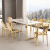 Atlas Dining Table in White & Gold