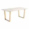 Atlas Dining Table in White & Gold