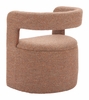 Atria Accent Chair & Ottoman in Tawny Brown