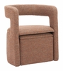 Atria Accent Chair & Ottoman in Tawny Brown