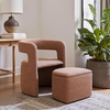 Atria Accent Chair & Ottoman in Tawny Brown