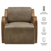 Atrium Vegan Leather Accent Armchair