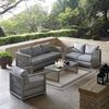 Aura 4 Piece Outdoor Patio Wicker Rattan Set