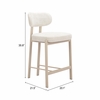 Aurea Counter Stool Set of 2 in Light Gray