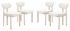 Aurea Dining Chair Set of 4 in Light Gray